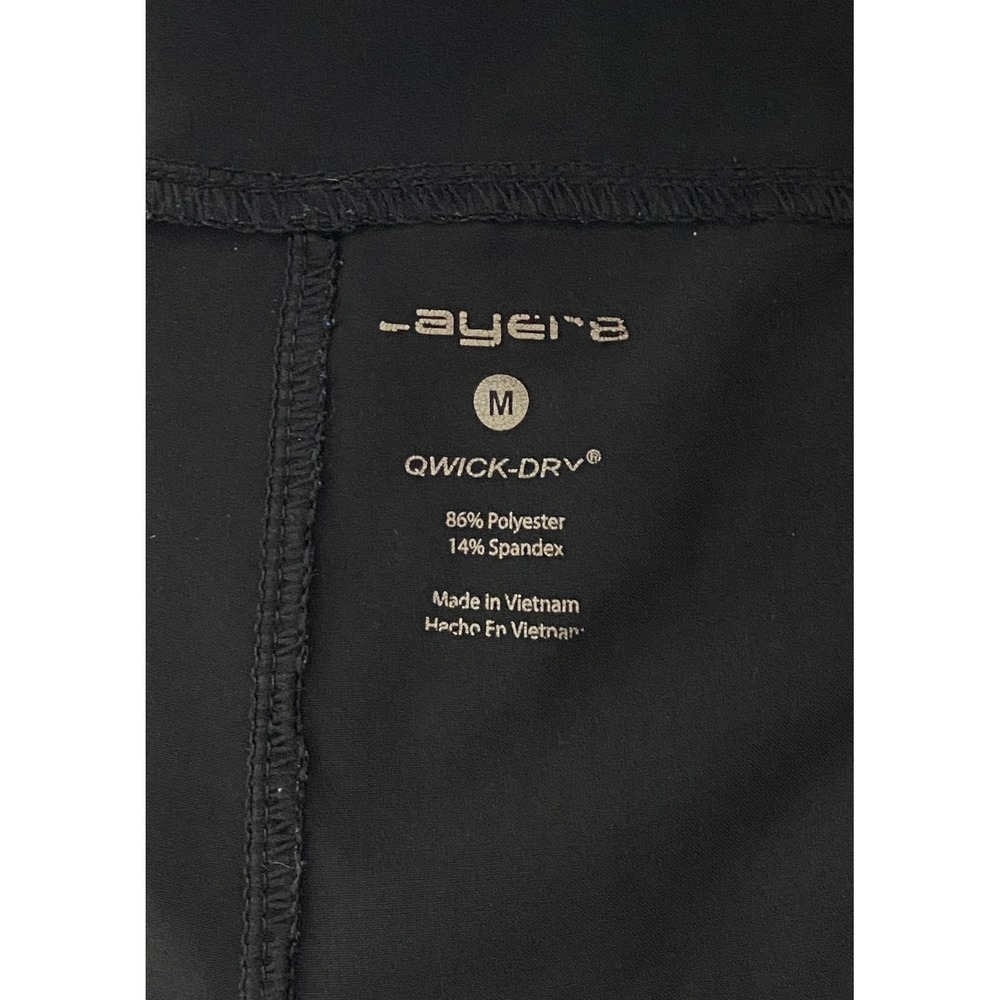 Layer 8 Mens Qwick-Dry Athletic Track Pants Black Size M Stretch Training - Picture 7 of 7